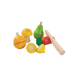 Fruit and vegetable play set plan toys