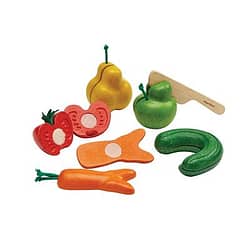 Wonky fruit and vegetables plan toys