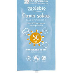 Crema solare SPF50 La Saponaria o sole bio travel size